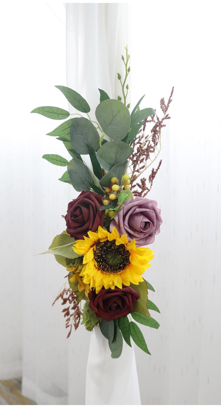 Wedding Arch Flowers Decor with Retro Sunflower