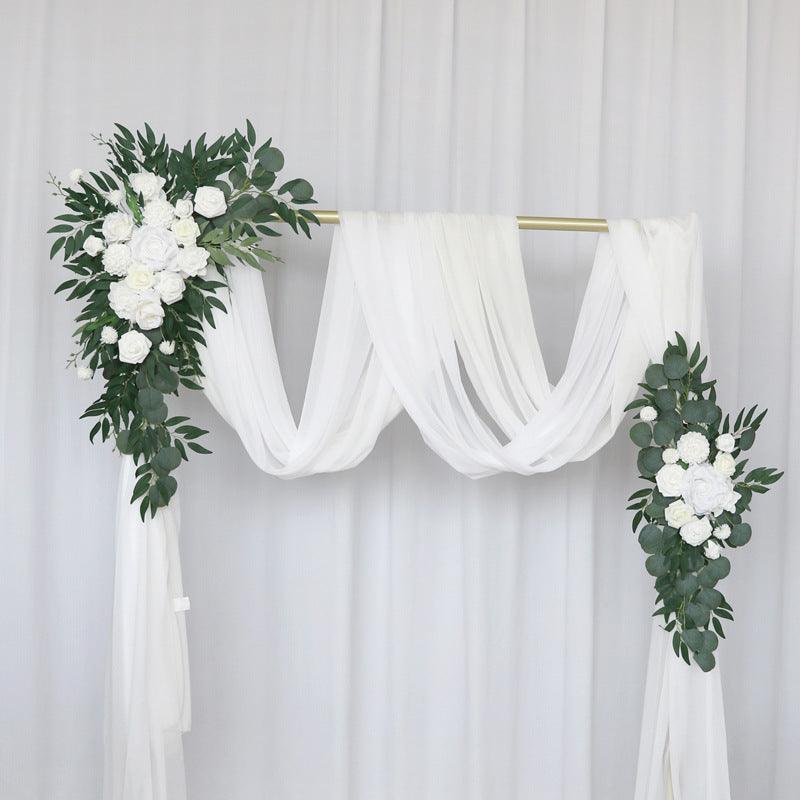 Wedding Arch Flowers Decor with White & Green Max