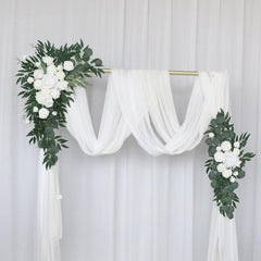 Wedding Arch Flowers Decor with White & Green Max