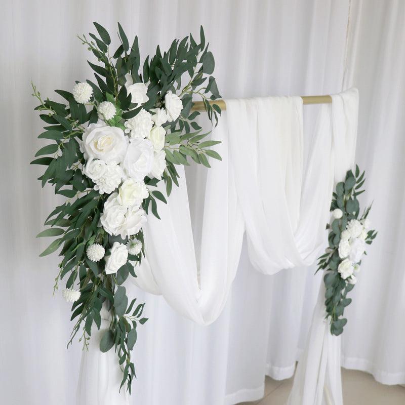 Wedding Arch Flowers Decor with White & Green Max