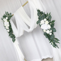 Wedding Arch Flowers Decor with White & Green Max