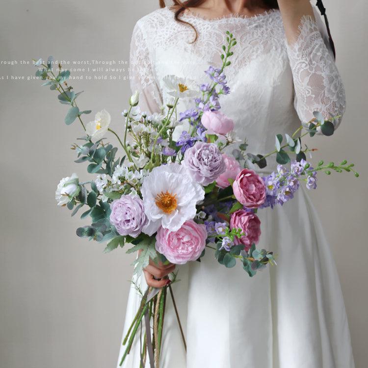 New Bridal Bouquet Romantic Taro Purple