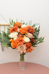 Fall Burnt Orange Bridal Bouquets