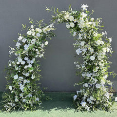 Wedding Horn Archway Flowers White & Green