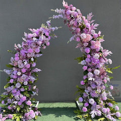 Wedding Horn Archway Flowers Retro Purple